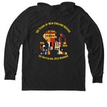 2026 Reunion Gear, a Space Black Allmade Eco Triblend Hoodie Tee (back-view)