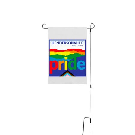 Yard Flag, a White 12" x 18" Yard Flag with Stake