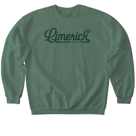 Limerick Neighborhood Gear, a Military Green Softstyle Crewneck Sweatshirt