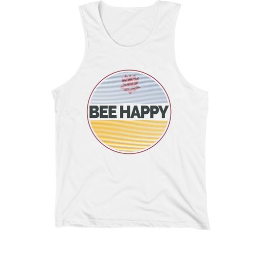 Bee Happy 2 White Premium Tank Top