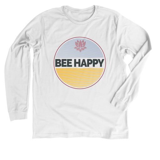 Bee Happy 2 White Premium Long Sleeve Tee