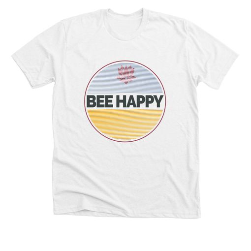 Bee Happy 2 White Premium Tee