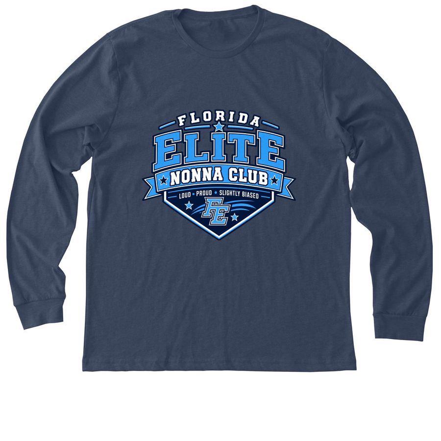 Elite Nonna Club, a Heather Navy Premium Long Sleeve Tee