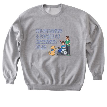 Pawsitive Play Anniversary Shirt, a Sport Grey Softstyle Crewneck Sweatshirt
