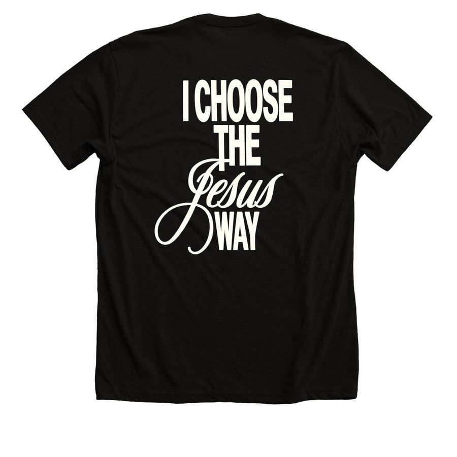 The Jesus Way Fundraiser!&nbsp;, a Solid Black Blend Premium Unisex Tee (back-view)