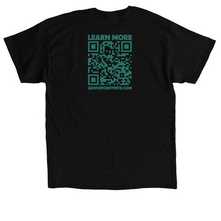 Vote Grove for St. Pete District 6, a Black Classic Unisex Tee (back-view)