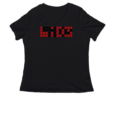 BIDS Digital Age 80s Shirts, a Black Women's Relaxed V-Neck Tee