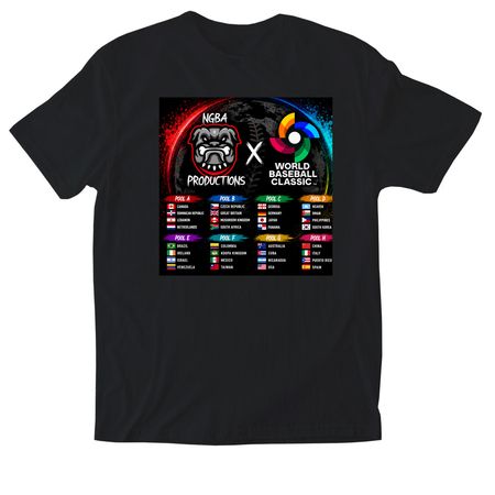 NGBA X WBC, a Black Softstyle Cotton Tee