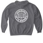 Seminary of the Story, a Charcoal Gildan Softstyle Pullover Hoodie (back-view)