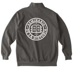 Seminary of the Story, a Pepper Comfort Colors Quarter Zip Pullover (back-view)