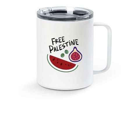 Fruits of home, a White Stainless Steel Travel Mug