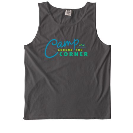 Camp Around the Corner T-Shirt, a Pepper Comfort Colors Tank Top