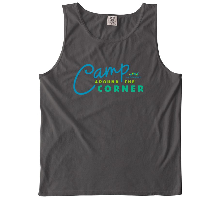 Camp Around the Corner T-Shirt, a Pepper Comfort Colors Tank Top
