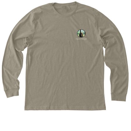 Derp Mode Activated - Beagle, a Heather Stone Premium Long Sleeve Tee (back-view)
