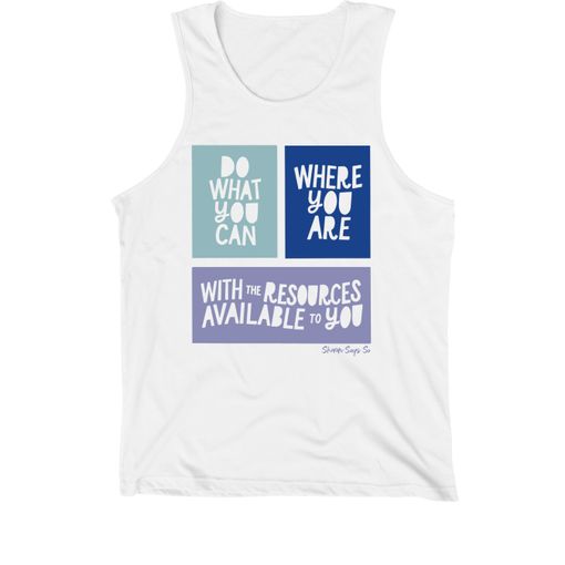 Do What You Can (Purple) White Premium Tank Top