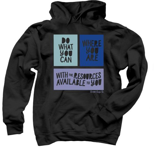Do What You Can (Purple) Black Hoodie