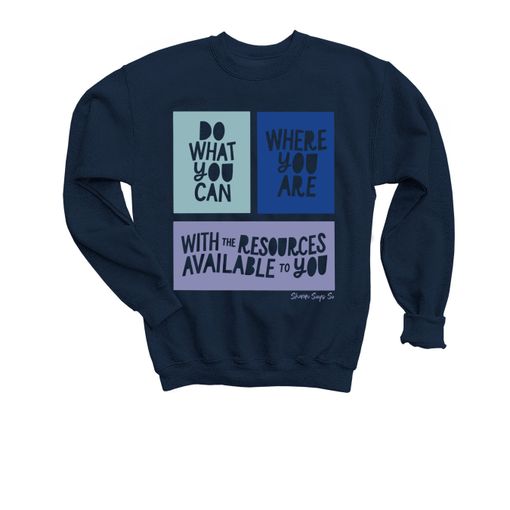 Do What You Can (Purple) Navy Youth Sweatshirt