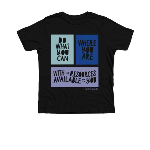 Do What You Can (Purple) Black Premium Youth Tee