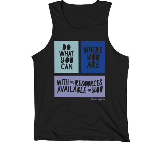 Do What You Can (Purple) Black Premium Tank Top