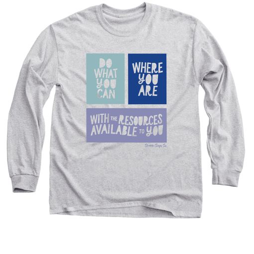 Do What You Can (Purple) Sport Grey Long Sleeve Tee