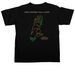 Borneo is Burning, a Black Comfort Colors Unisex Tee (back-view)