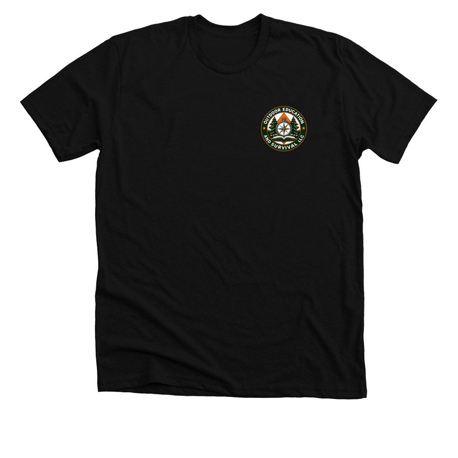 OUTDOOR EDUCATION AND SURVIVAL LLC FUNDRAISER, a Solid Black Blend Premium Unisex Tee