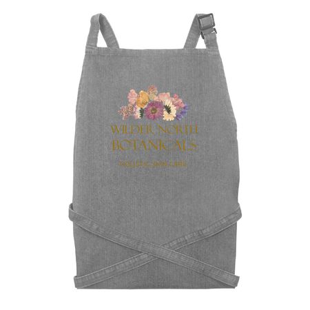 wilder north apron, a Grey Denim Recycled Denim Bib Apron