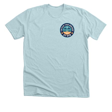 Briese Tees and Hoodies: Front Logo Only, a Heather Ice Blue Premium Unisex Tee