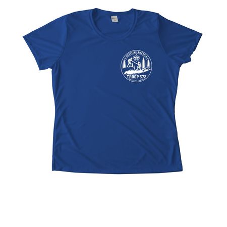 Troop 572 Athletic Shirts, a True Royal Women's Performance Tee