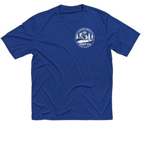 Troop 572 Athletic Shirts, a True Royal Classic Performance Tee