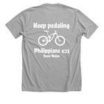 Pan mass, a Athletic Heather Premium Unisex Tee (back-view)
