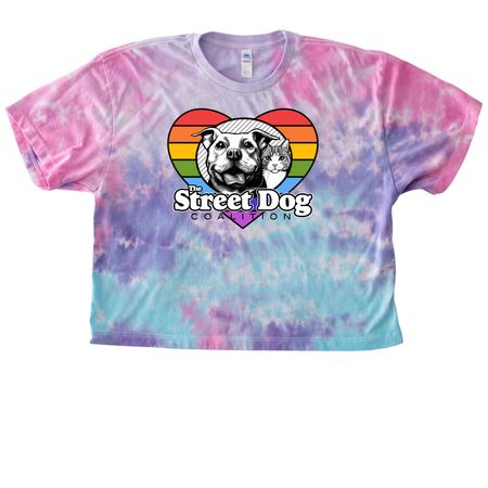 Pride Shirts, a Cotton Candy Women's Tie Dye Cropped Tee