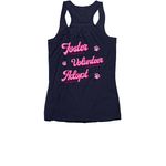 Foster Volunteer Adopt!, a Navy Women's Racerback (back-view)