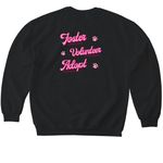 Foster Volunteer Adopt!, a Black Softstyle Crewneck Sweatshirt (back-view)