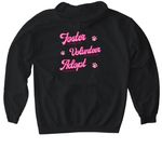 Foster Volunteer Adopt!, a Black Gildan Softstyle Pullover Hoodie (back-view)