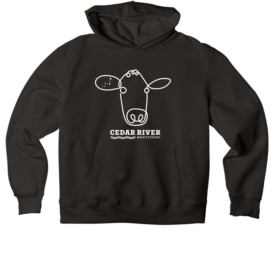 Adult Hoodie, a Black Premium Heavyweight Pullover Hoodie
