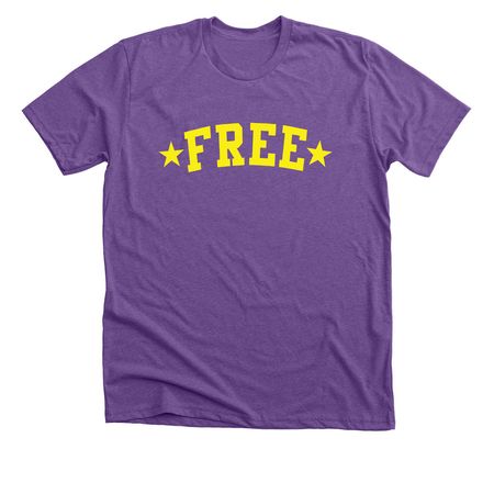 Tubi Pride Merch, a Heather Team Purple Premium Unisex Tee