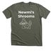 Newmi's Shrooms Team Shirt, a Heather Military Green Premium Unisex Tee