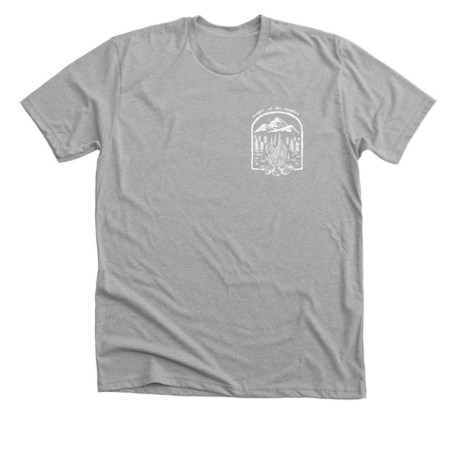 Kesem Magic at the Campfire, a Athletic Heather Premium Unisex Tee