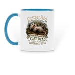 Whatever life throws at you, a Light Blue Two-Tone Ceramic Mug (back-view)