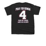 Pray for Rowan Shirt, a Black Youth Unisex Tee (back-view)