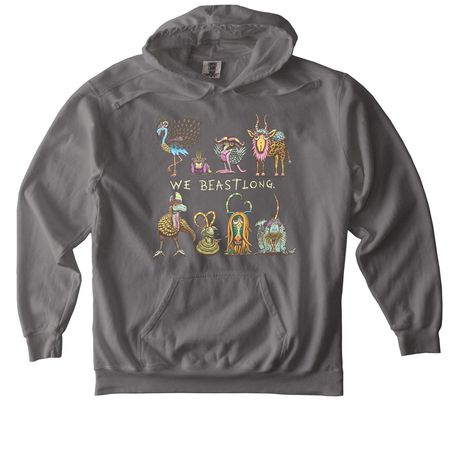 Tiny Beast Adventures, a Grey Comfort Colors Pullover Hoodie