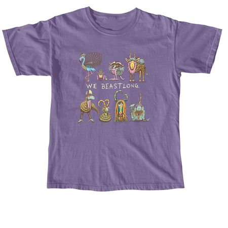 Tiny Beast Adventures, a Grape Comfort Colors Unisex Tee