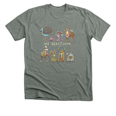 Tiny Beast Adventures, a Deep Heather Premium Unisex Tee
