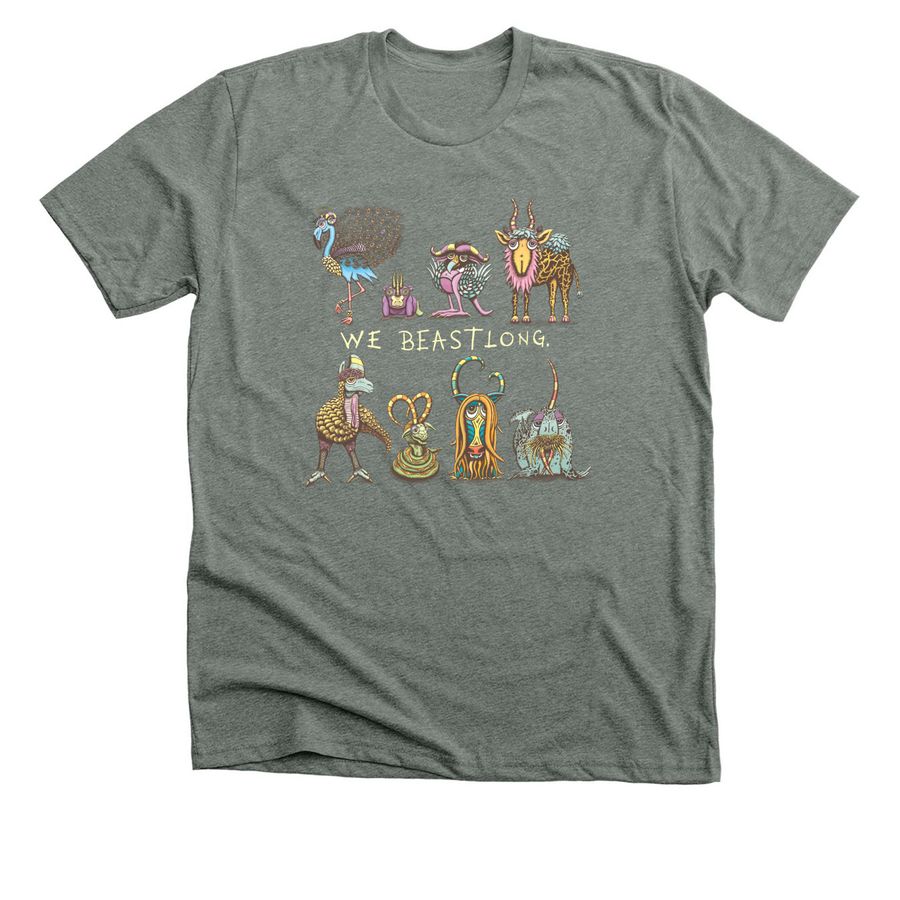 Tiny Beast Adventures, a Deep Heather Premium Unisex Tee