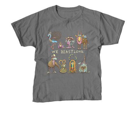 Tiny Beast Adventures, a Charcoal Youth Unisex Tee