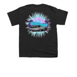 123 Burst, a Black Youth Unisex Tee (back-view)