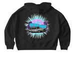 123 Burst, a Black Stanley/Stella Women?s Stella Nora Pullover Hoodie (back-view)