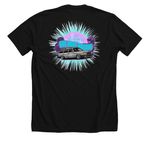 123 Burst, a Solid Black Blend Premium Unisex Tee (back-view)