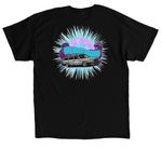 123 Burst, a Black Classic Unisex Tee (back-view)